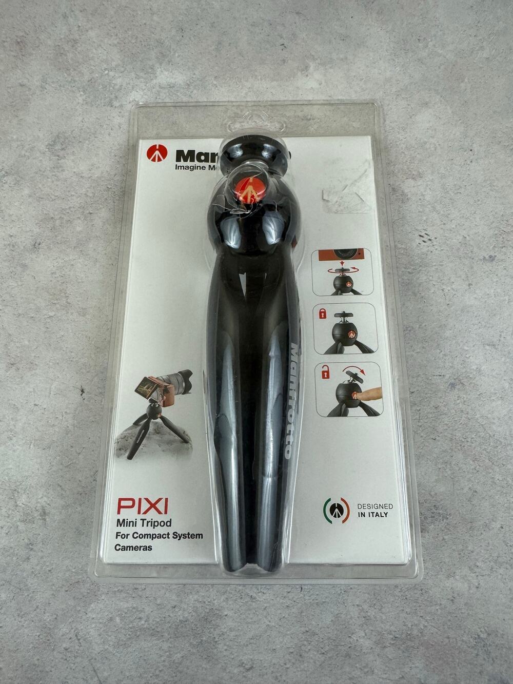 Manfrotto PIXI Mini Table Top Camera Cellphone Tripod Black